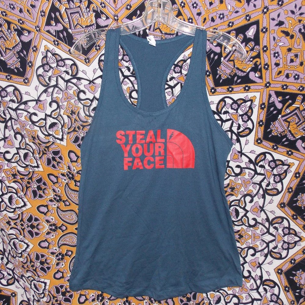 Grateful Dead tribute ladies tank Steal Your Face racer back Dead & Company Tour